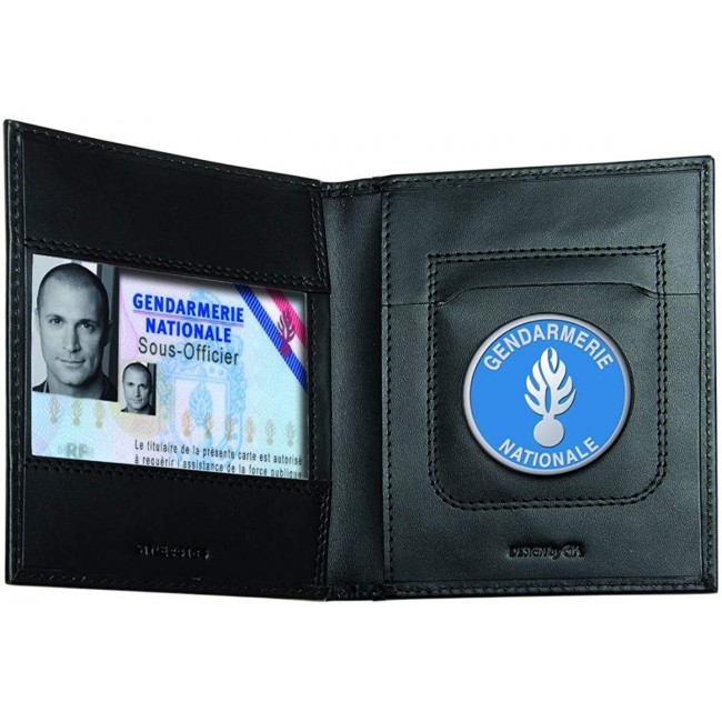 Porte carte livre avec insigne Gendarmerie Nationale 