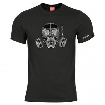 T-shirt AGERON GAS MASK 01 - Noir