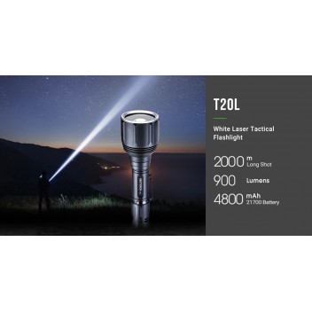 Lampe Tactique T20L Longue Portée, 2 Km - 900 Lumens