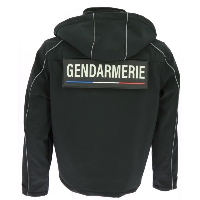 Flap dos gilet 28X10 PVC 3D FN/LB GENDARMERIE