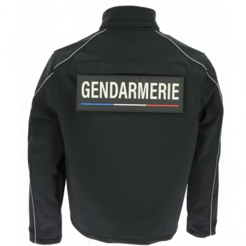 Flap dos gilet 28X10 PVC 3D FN/LB GENDARMERIE