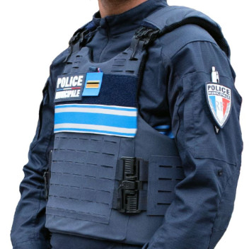 Gilet Parre Balles Quick Release laser cut IIIA Full Tactical PM Bleu Marin LPSA