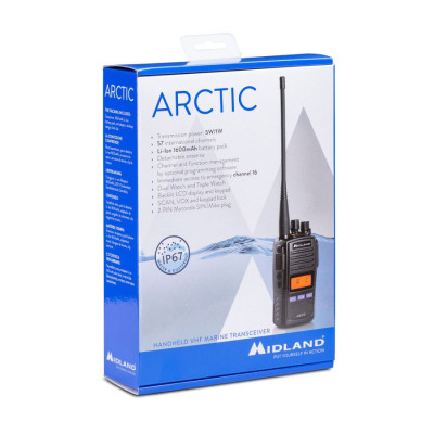 Radio ARCTIC UHF/VHF Marine 5W IP67 Noir Midland