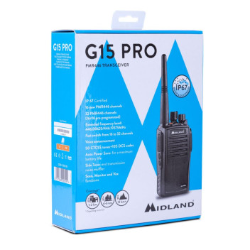 Talkie-walkie G15 Pro 12Km IP67 Noir Midland