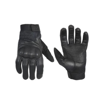 Gants coqués FIGHT Amara/cuir noir - GK Pro