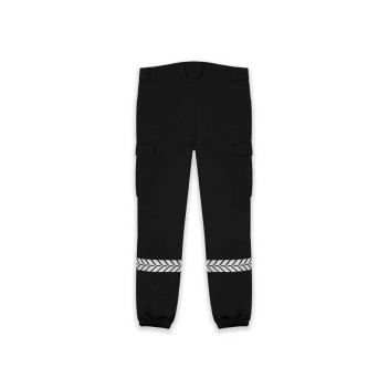 Pantalon sécurité privée noir avec bandes HV – GK SAFETEK