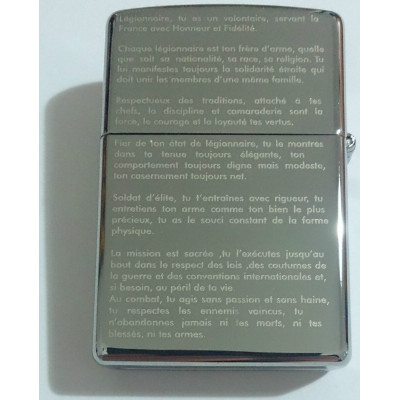 BRIQUET ZIPPO CODE DU LEGIONNAIRE