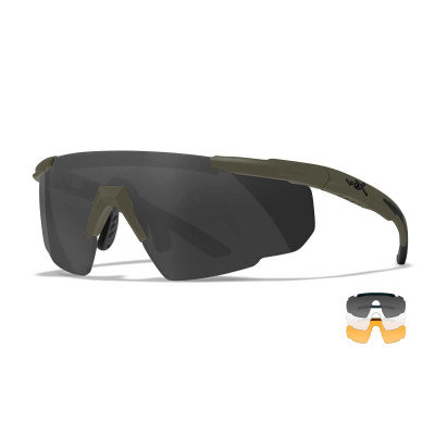 WLX-308G Lunettes protection balistiques Saber Adv. OD écrans fumé/incolore/orange by ADAROM