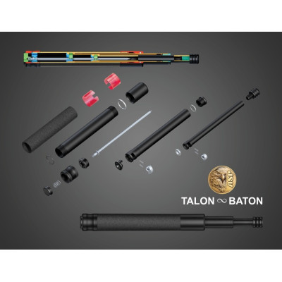 BATON DE DEFENSE TALON 40 HRT CERAKOTE BOUTON